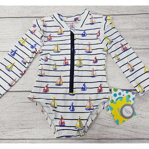 NWT Baby Girls Little Me Sailboat Swimsuit‎ 12 months